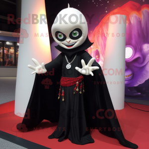 nan Vampire mascot costume character dressed with a Yoga Pants and Shawls