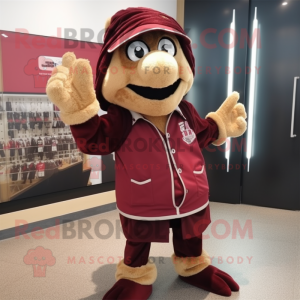 Maroon Chief maskot kostume...