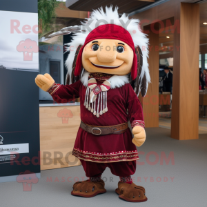 Maroon Chief maskot kostume...