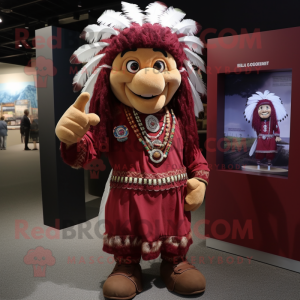 Maroon Chief maskot kostume...