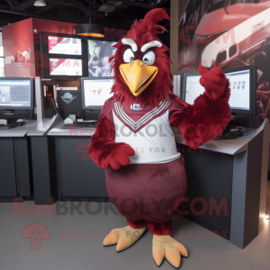 Maroon Roosters Maskottchen...