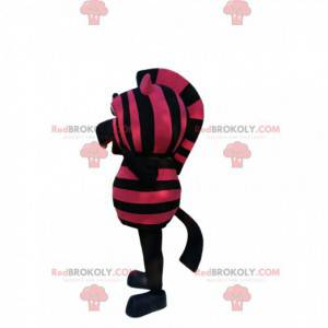 Mascot lille sort zebra og fuchsia. Lille zebrakostume -