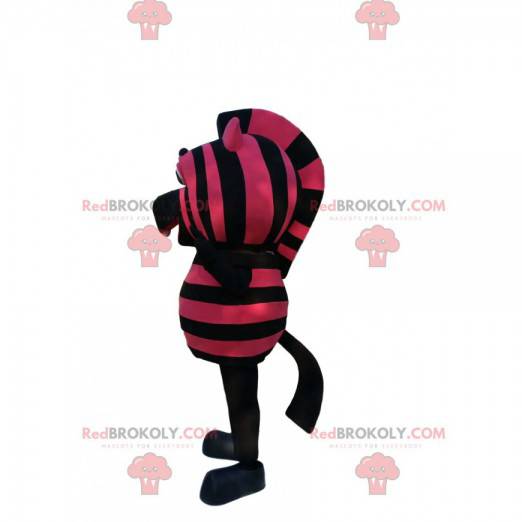 Mascot small black zebra and fuchsia. Little zebra costume -