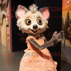 Peach Aye-Aye maskot kostym...