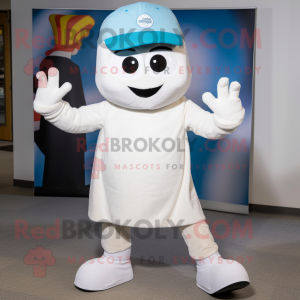 Hvid Squash maskot kostume...