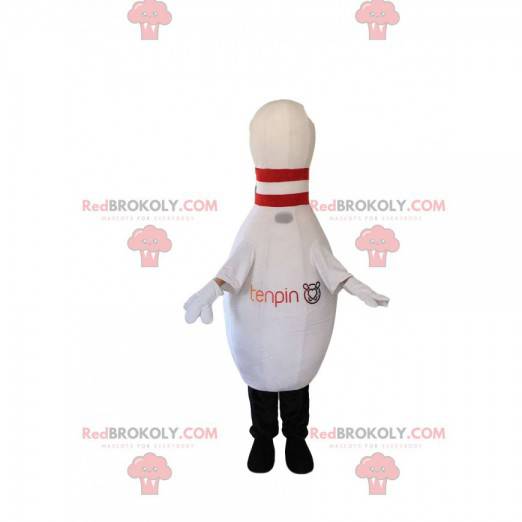 Mascotte de quille blanche. Costume de quille blanche -