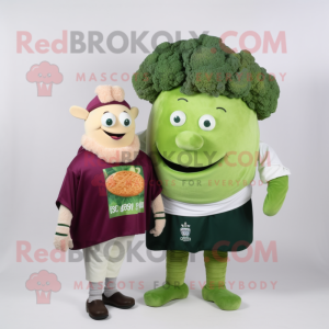 Navy Corned Beef And Cabbage mascot costume character dressed with a Sweater and Necklaces