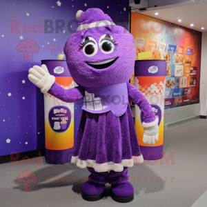 Purple Pop Corn mascotte...