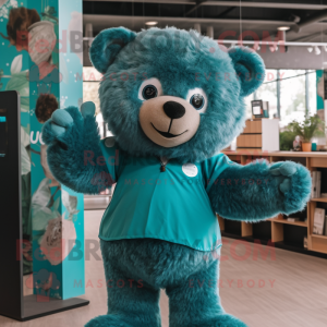 Postava maskota Teal Bear...