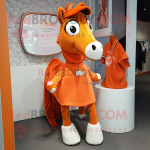 Orange Mare maskot kostume...