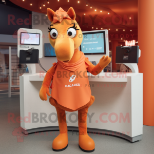 Orange Mare maskot kostume...