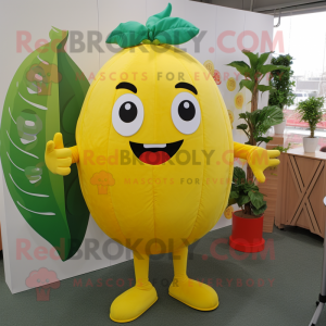 Lemon Yellow Tomato mascot costume character dressed with a Romper and Earrings