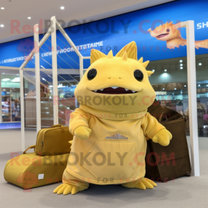 Gold Axolotls maskot...