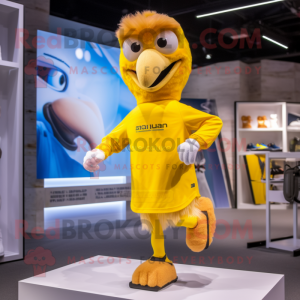 Yellow Eagle maskot kostume...