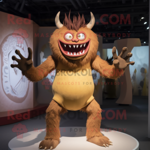 Tan Demon mascotte kostuum...