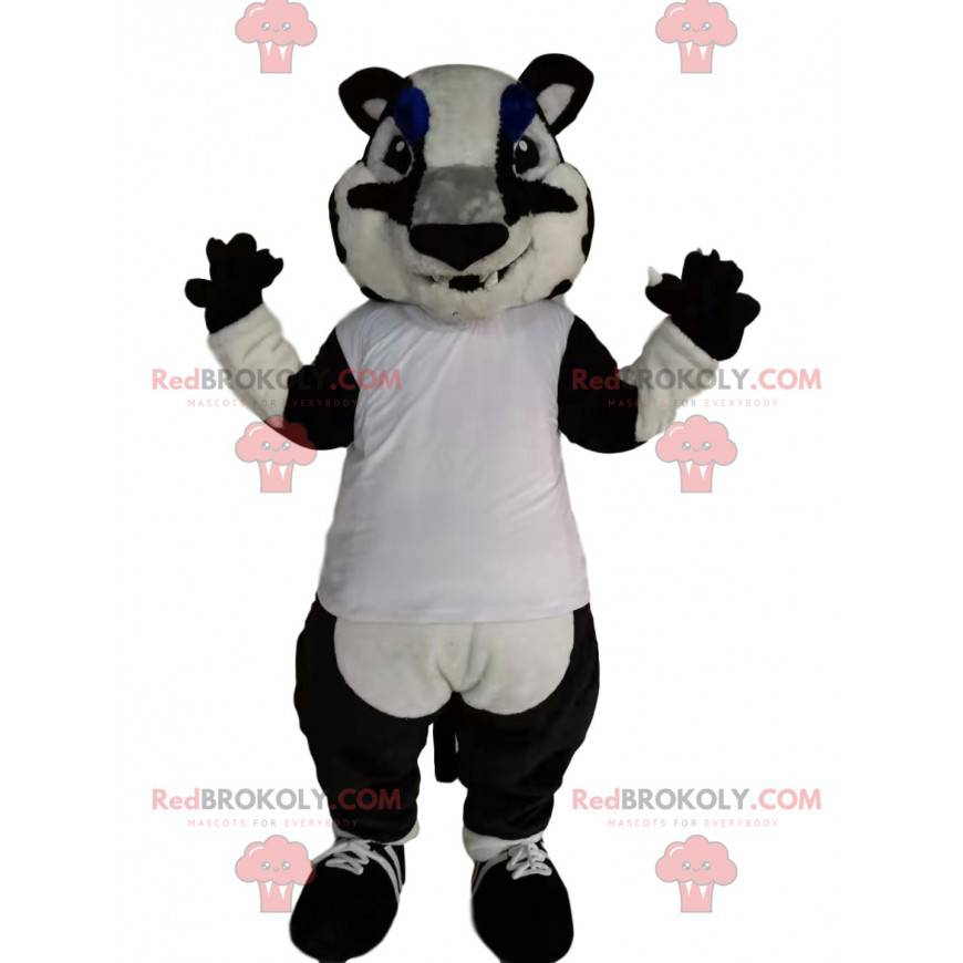 Mascotte de tigre noir et blanc - Redbrokoly.com