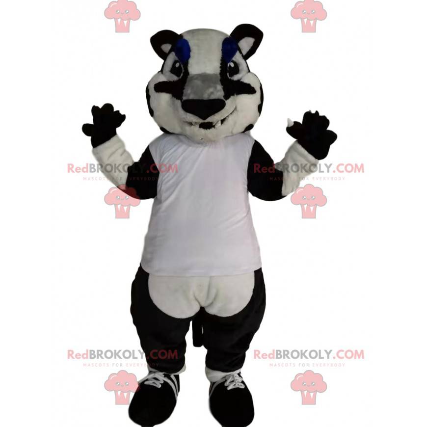 Mascotte della tigre in bianco e nero - Redbrokoly.com