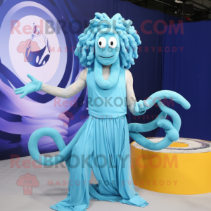 Sky Blue Medusa mascotte...