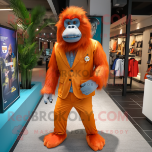 Oranje orang-oetan mascotte...