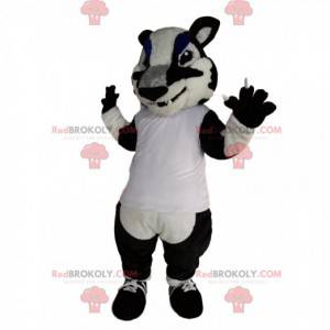 Mascotte de tigre noir et blanc - Redbrokoly.com