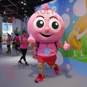 Rosa hänge maskot kostym...