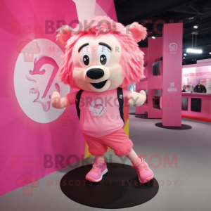 Rosa hänge maskot kostym...