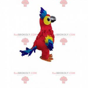 Mascotte de perroquet multicolore super joyeux - Redbrokoly.com