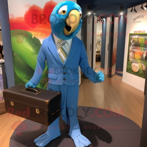Himmelblå Macaw maskot...
