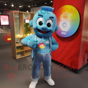 Cyan-Rainbow Maskottchen...