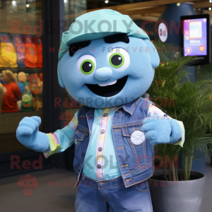 Cyan-Rainbow Maskottchen...