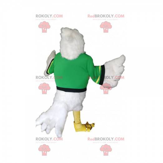 Mascotte d'aigle royal avec un maillot vert fluo -