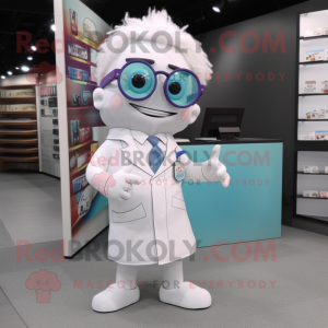 Hvid Doctor maskot kostume...