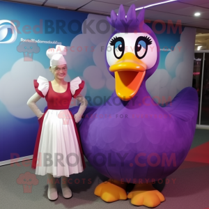Purple Swans maskot kostume...
