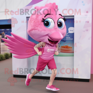 Roze Betta Fish mascotte...