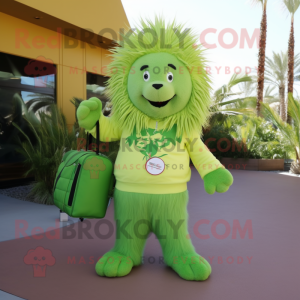 Lime Green Porcupine maskot...