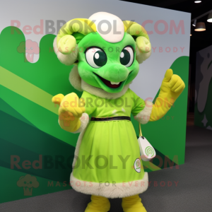 Lime Green Ram mascotte...