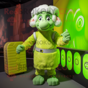 Lime Green Ram mascotte...