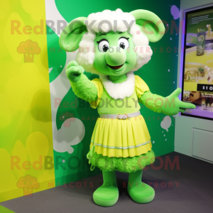 Lime Green Ram mascotte...