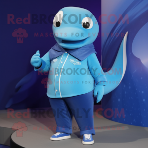 Blue Whale mascotte kostuum...