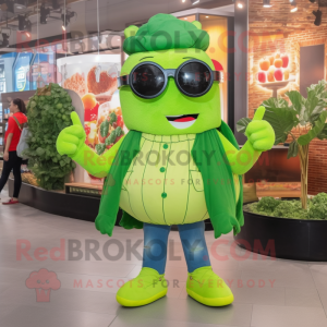 Limegrön Broccoli maskot...