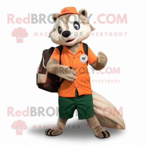 Tan Badger maskot kostume...