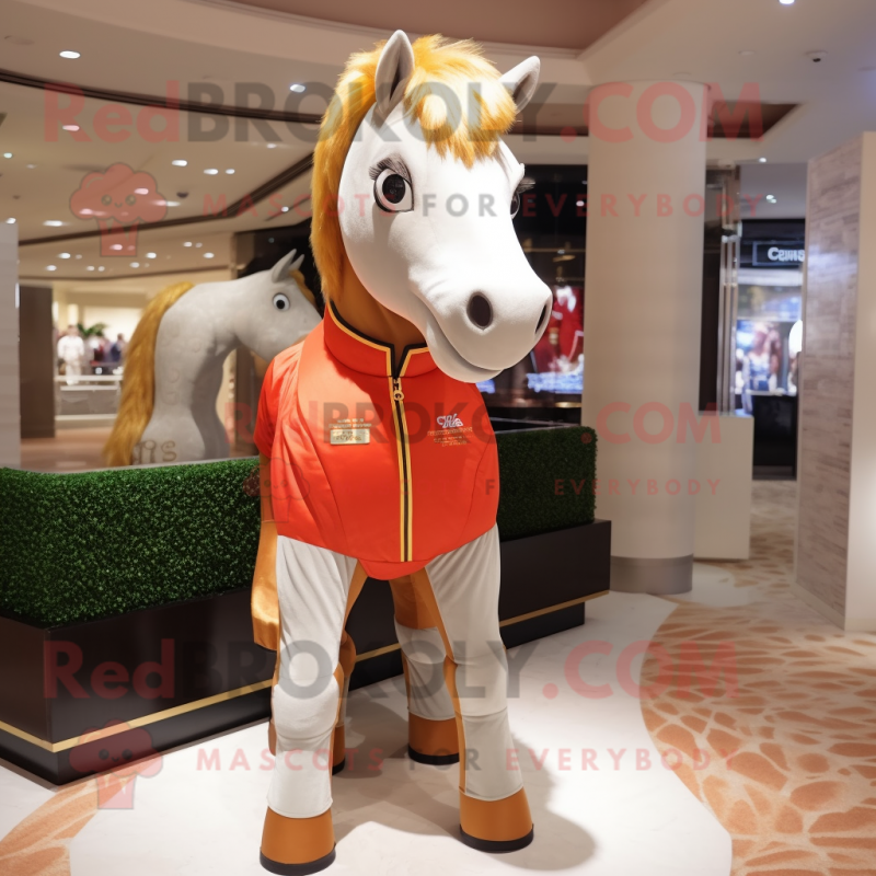 nan Horse mascot costume character dressed with a Jeggings and Lapel pins nan Horse mascot costume character dressed with a Jeggings and Lapel pins