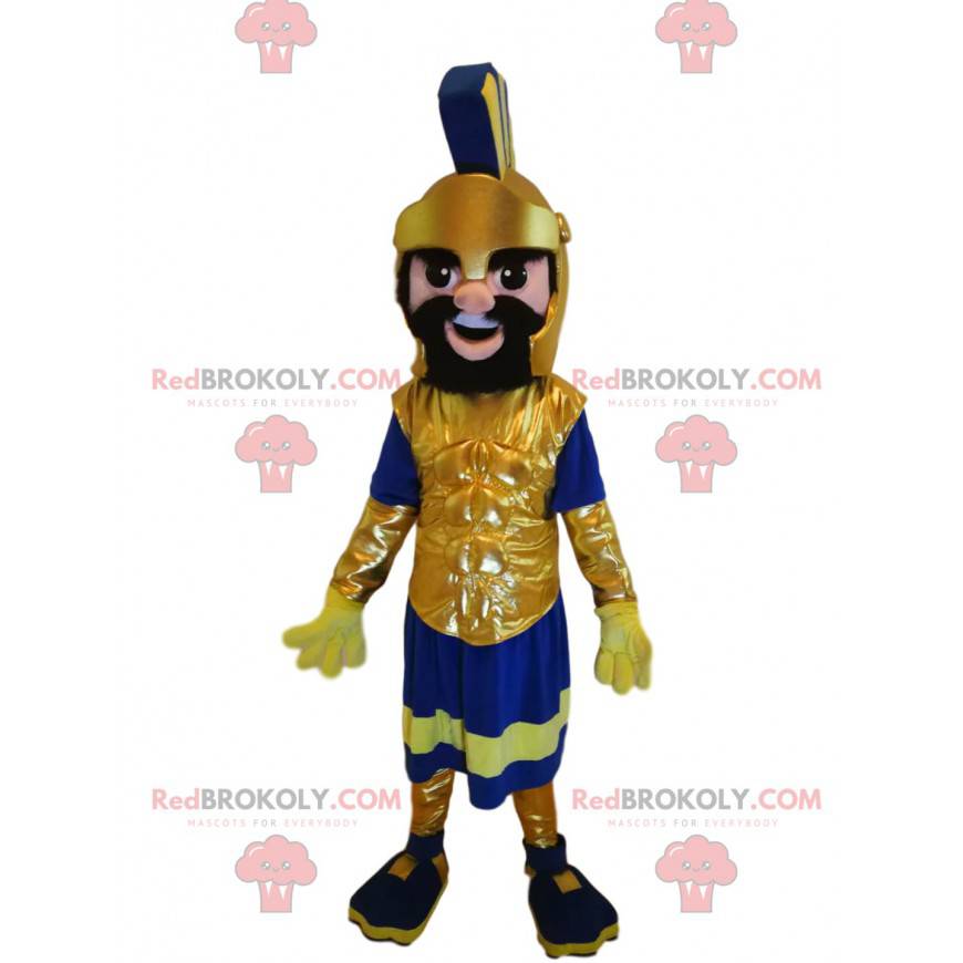 Mascote guerreiro romano com um magnífico capacete dourado - Mascote guerreiro romano com um magnífico capacete dourado -