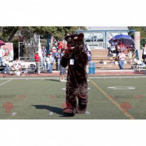 Black bear mascot with yellow eyes - Redbrokoly.com