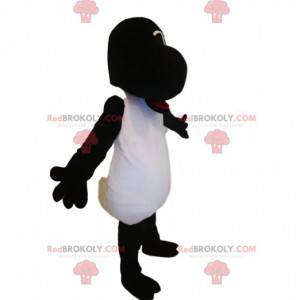 Mascotte de mouton noir et blanc rigolo - Redbrokoly.com