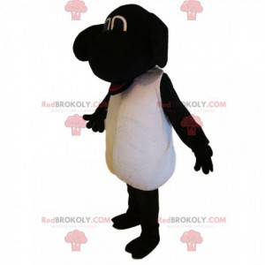 Mascote engraçado ovelha preto e branco - Redbrokoly.com