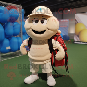 Beige golfbal mascotte...