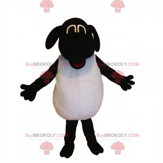 Morsom svart-hvitt sauemaskot - Redbrokoly.com