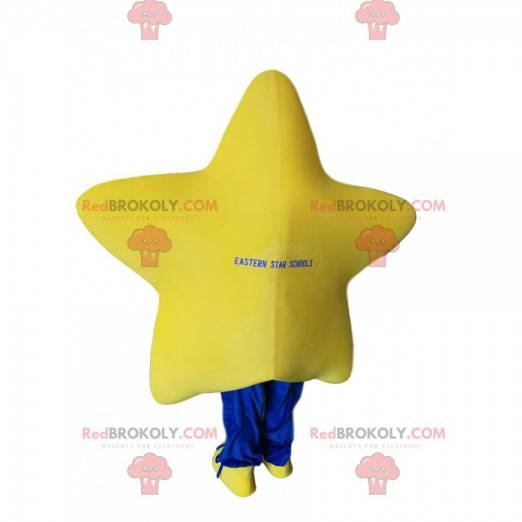 Mascote estrela amarela muito sorridente - Redbrokoly.com