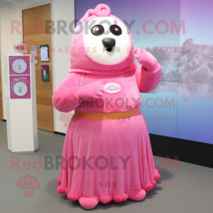 Pink Seal maskot kostym...